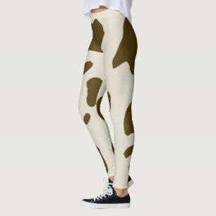 Tierische Imitate Braune Kuhhaut Leggings