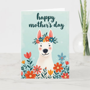 Tierische Kunstkarte mit Blumenkrone Karte