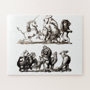 Tierische Niedliche Kunst Einhorn Elefant Löwe Zoo
