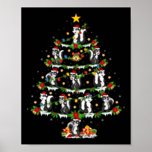 Tierische Weihnachtslichter Weihnachtsbaum Weihnac Poster