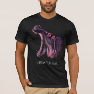 Tierische Zeichnend Sammlung Big Hippo Fügen Sie  T-Shirt