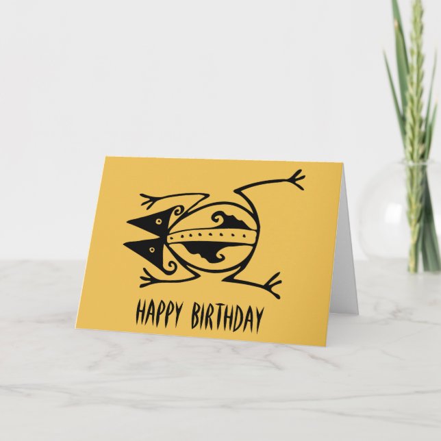 Tierischer Stammes- Kunstgeburtstag Stammes- Karte (Vorderseite)