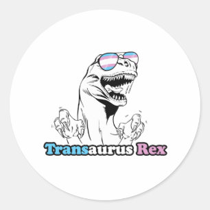 Tierischer Stolz - Transaurus Rex Runder Aufkleber