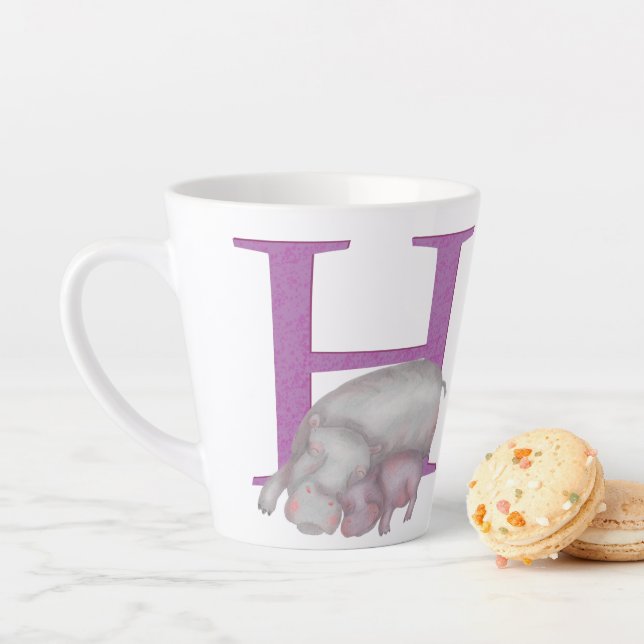 Tierisches ABC H ist zur Tasse von Hippo-Latte bes (Beispiel)