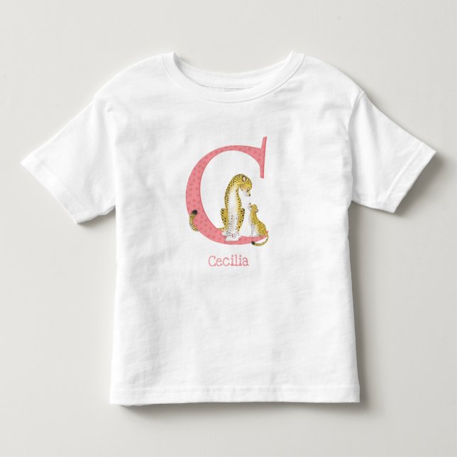 Tierisches ABC ist für den T - Shirt von Geparden  (Vorderseite)