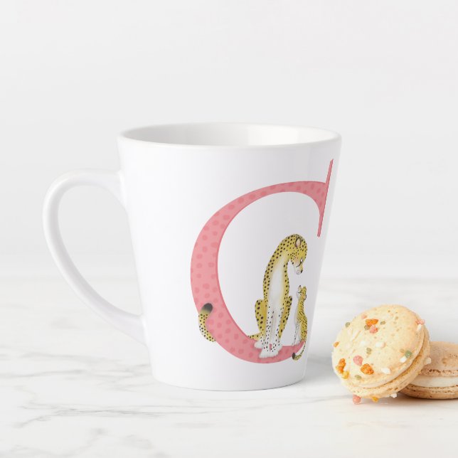 Tierisches ABC ist zur Tasse von Geparden mit Late (Beispiel)