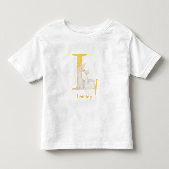 Tierisches ABC L ist für Lama-T - Shirt bestimmt (Vorderseite)