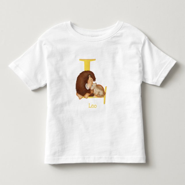 Tierisches ABC L ist für T - Shirt von Löwen besti (Vorderseite)
