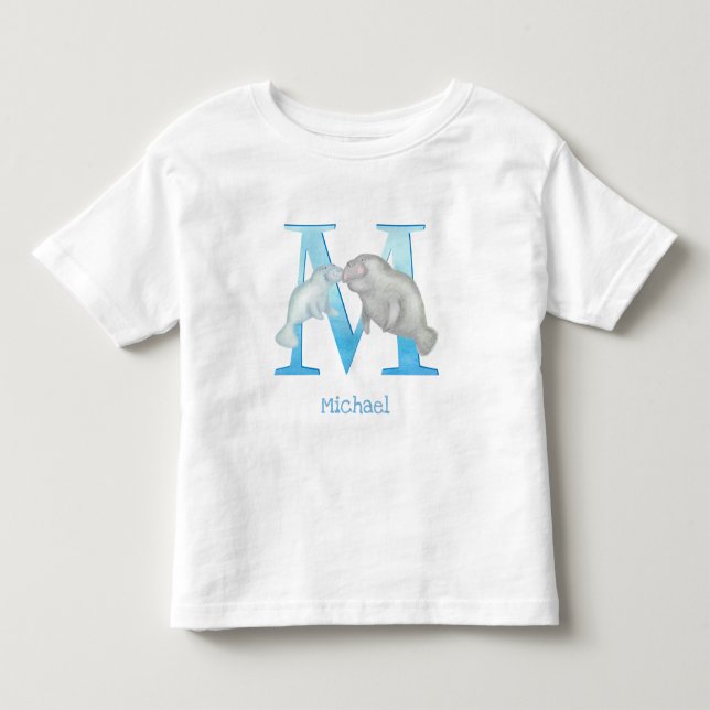 Tierisches ABC M ist für Manatee-T - Shirt bestimm (Vorderseite)