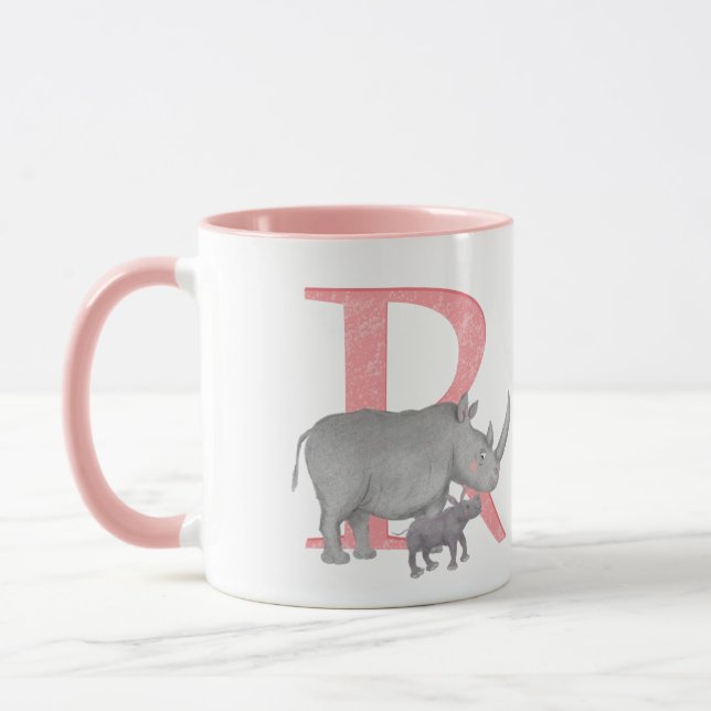 Tierisches ABC R ist zur Tasse von Rhino geeignet. (Links)
