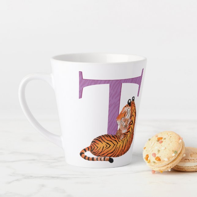 Tierisches ABC T ist für Tigerlatte Tasse (Beispiel)