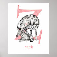 Tierisches ABC Z ist für Zebradruck geeignet
