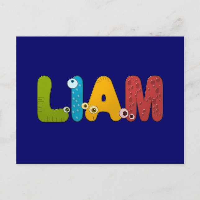 tierisches Alphabet Liam Postkarte (Vorderseite)