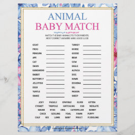 tierisches Babymatte [Aquarellfarben] Briefbogen