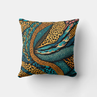 Tierisches exotisches Abstraktes Druckdesign 5 Kissen