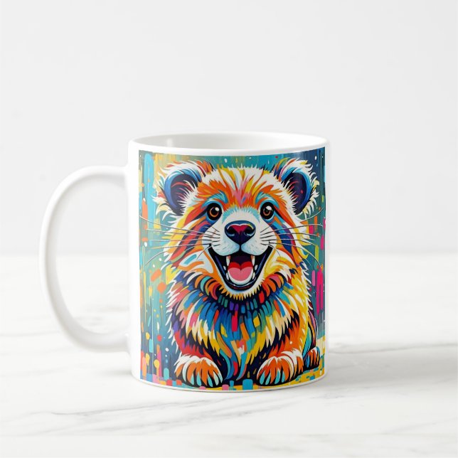 Tierisches Kunstdesign mit kühlem, dynamischem Des Kaffeetasse (Links)