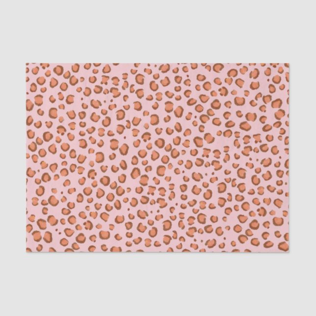 Tierisches Leopard Muster Red Gift Seidenpapier (Vorderseite)