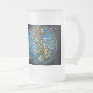 tierisches Planet Mattglas Bierglas