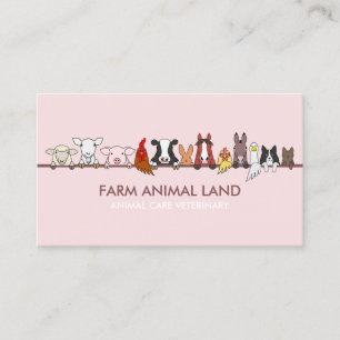 tierisches Rosa Visitenkarte