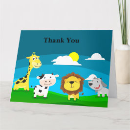 Tierkartoon Dankeskarte