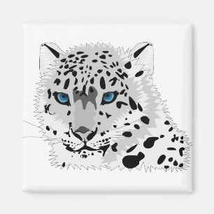 Tierkatze Leopard Snow Leopard Wildkatze Magnet
