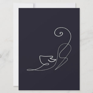 Tierkatze Line Art Geschenk für Büros und Schu