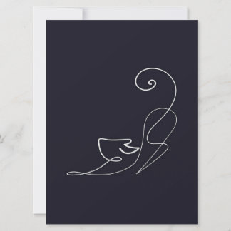 Tierkatze | Line Art | Geschenk für Büros und Schu