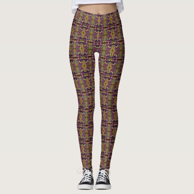 Tierkatzen Muster Leggings (Vorderseite)