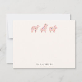 Tierkeksparade Kid's Stationery - Erdbeere Mitteilungskarte
