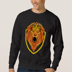 Tierkönig Krone Afrika Safari Zoo Tier Löwe Sweatshirt