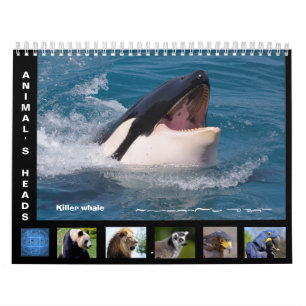 Tierköpfe 12 Monate Kalender