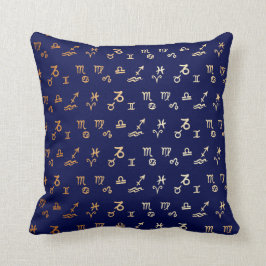 Tierkreis-Astrologe-Marine-Goldmuster-Dekor-Kissen Kissen
