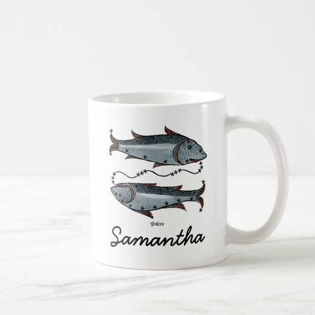 Tierkreis: Fische in der Farbe Kaffeetasse (Rechts)