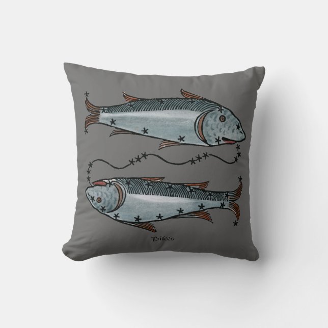 Tierkreis: Fische in der Farbe Kissen (Vorderseite)