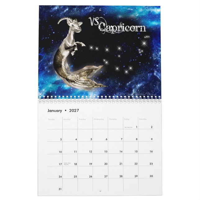 Tierkreis-Grafik-Kalender Kalender (Jan 2027)