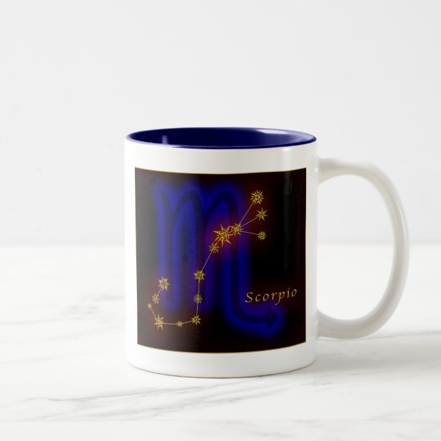 Tierkreis - Skorpion Zweifarbige Tasse (Rechts)