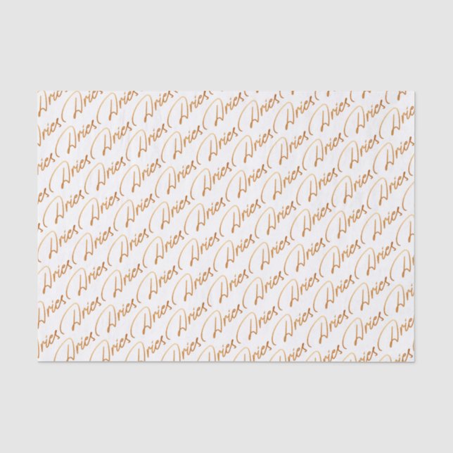Tierkreis-"Widder-" Goldskript-Seidenpapier Seidenpapier (Vorderseite)