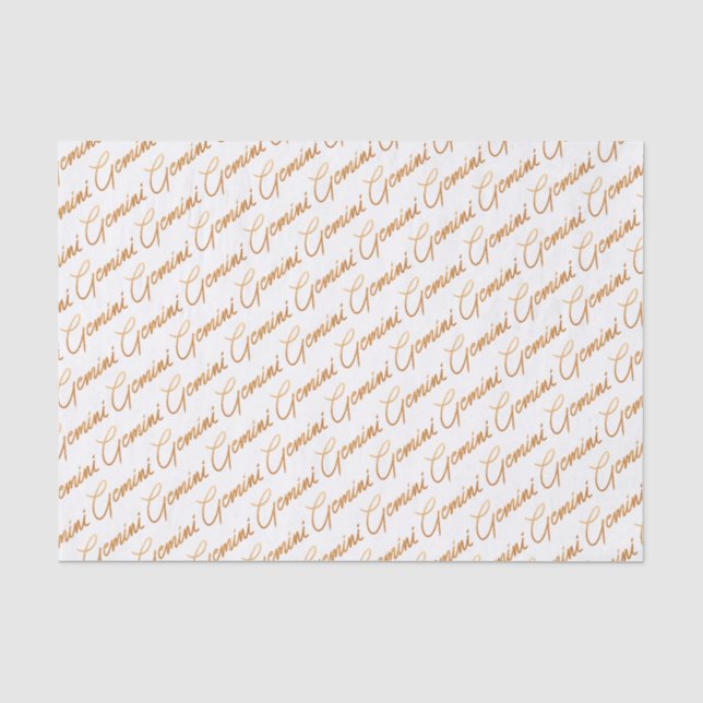 Tierkreis-"Zwillings-" Goldskript-Seidenpapier Seidenpapier (Vorderseite)