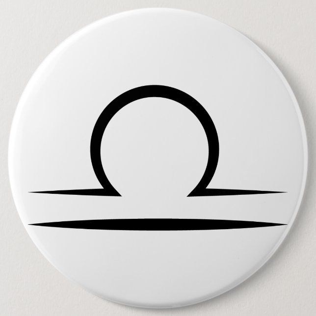 Tierkreisastrologie-Horoskopsymbol der Waage Button (Vorderseite)