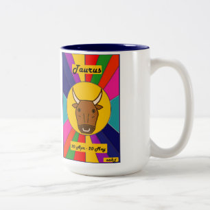Tierkreissun-Tasse - Stier Zweifarbige Tasse