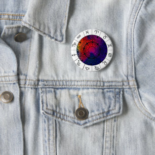 Tierkreiszeichen - Astrologisches Rad Button