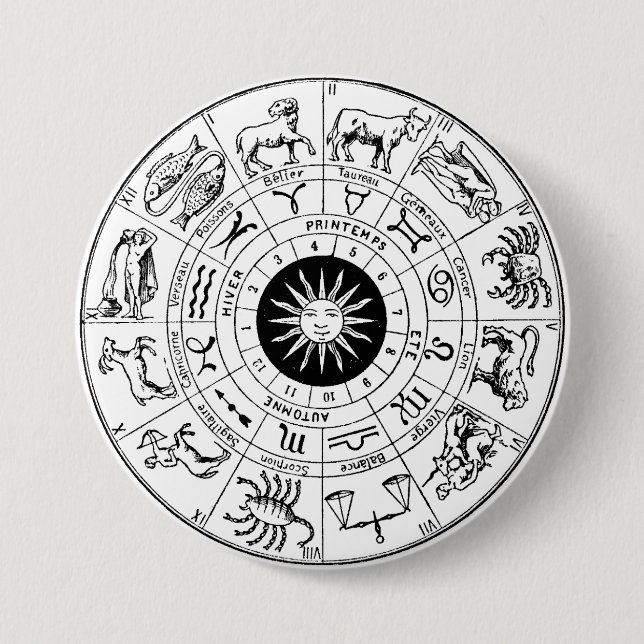 Tierkreiszeichen Button (Vorderseite)