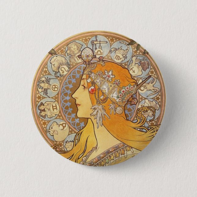 Tierkreiszeichen Button (Vorderseite)