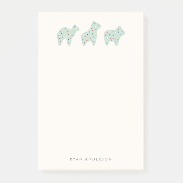 Tierkrümelparade Kid's Post-it - Minte Klebezettel (Vorderseite)