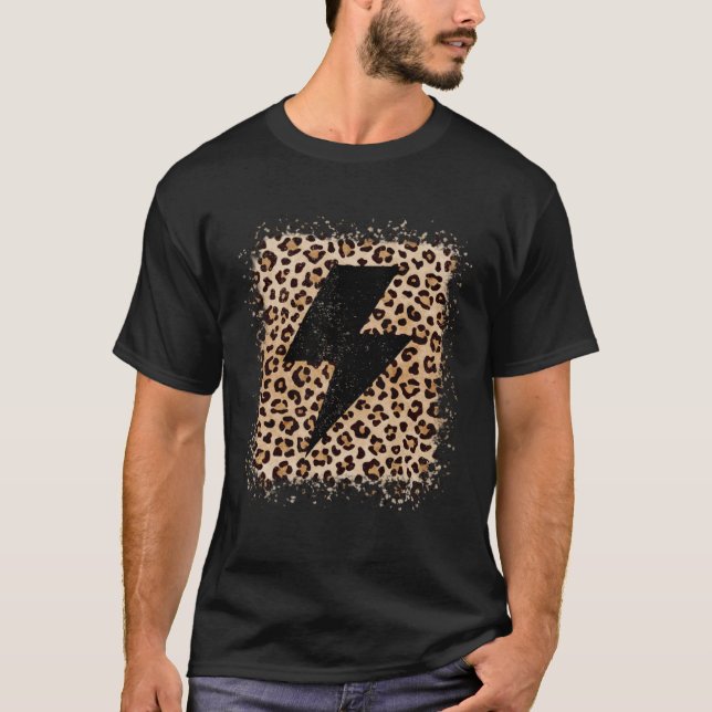 Tierleopard Cheetah Bolt Blitzdruck T-Shirt (Vorderseite)
