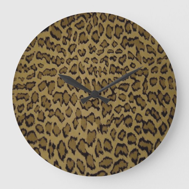 TIERLEOPARDRUCK GROßE WANDUHR (Vorderseite)