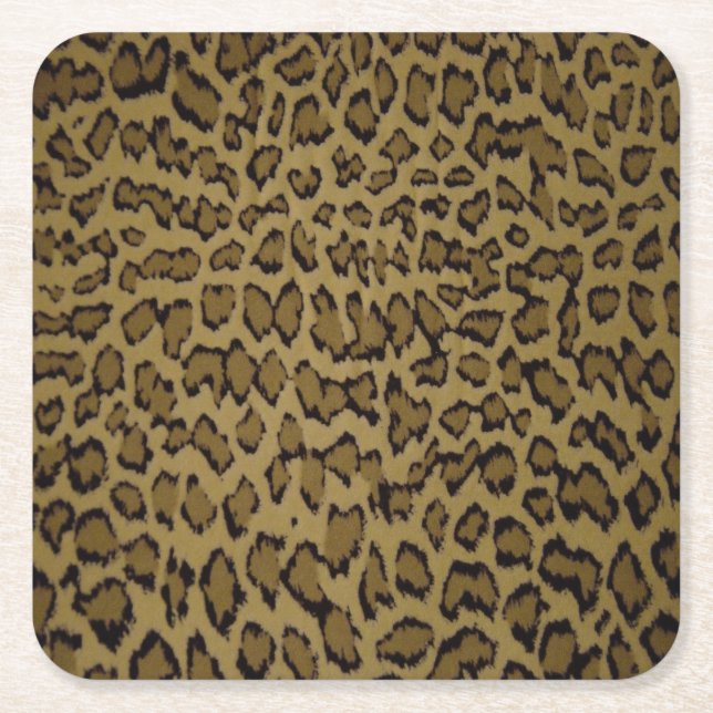 TIERLEOPARDRUCK RECHTECKIGER PAPPUNTERSETZER (Vorderseite)