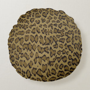 TIERLEOPARDRUCK RUNDES KISSEN