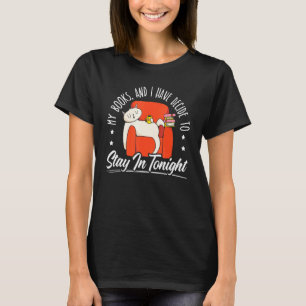 Tierliebe Katzen Buchliebhaber Bücher Und Katzen T-Shirt