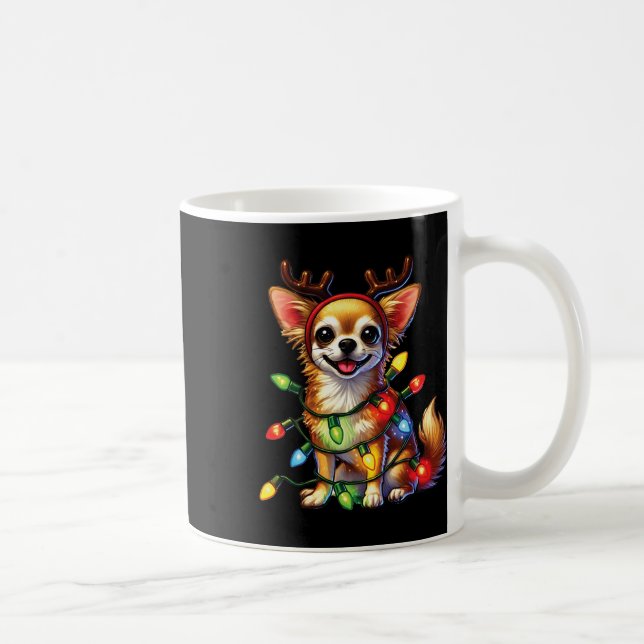 Tierliebhaber Chihuahua Hunde Reindeer Christma Kaffeetasse (Rechts)